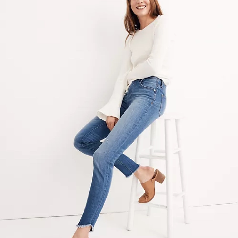10" High-Rise Skinny Jeans: Tulip-Hem Edition